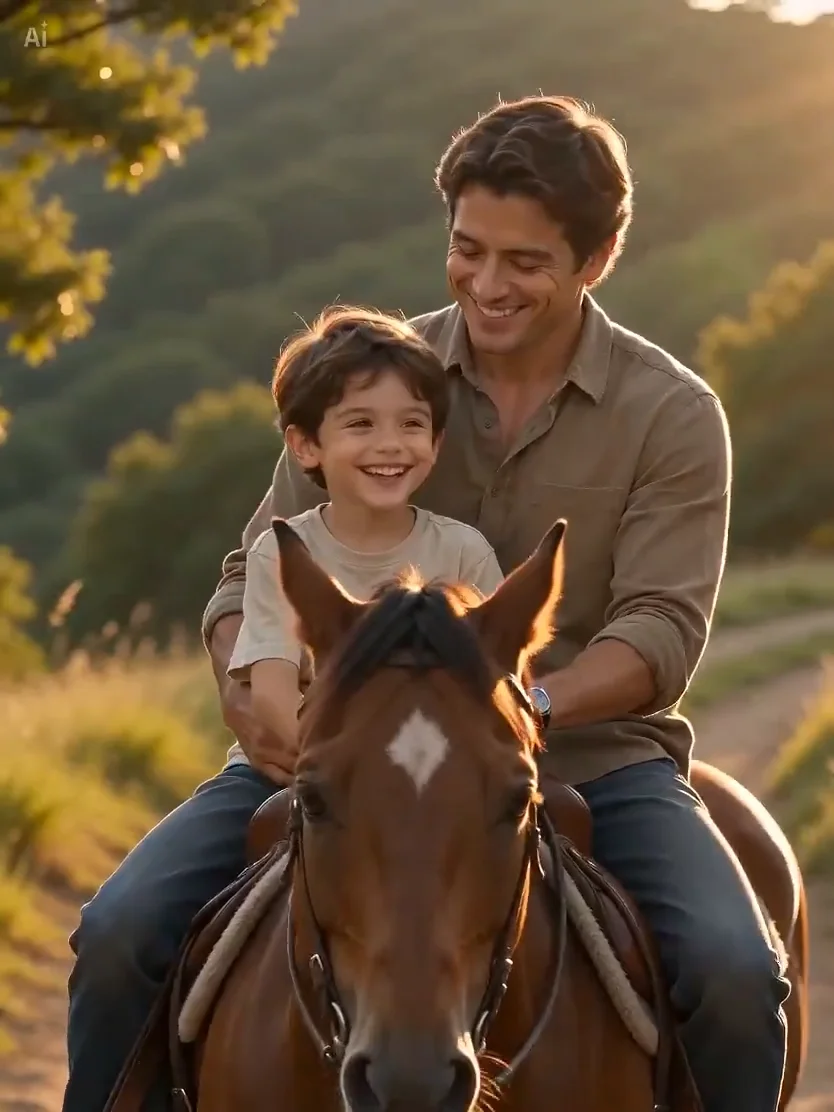 Cabalgata guiada con niños